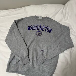 Champion Gray University of Washington Women's Crewneck